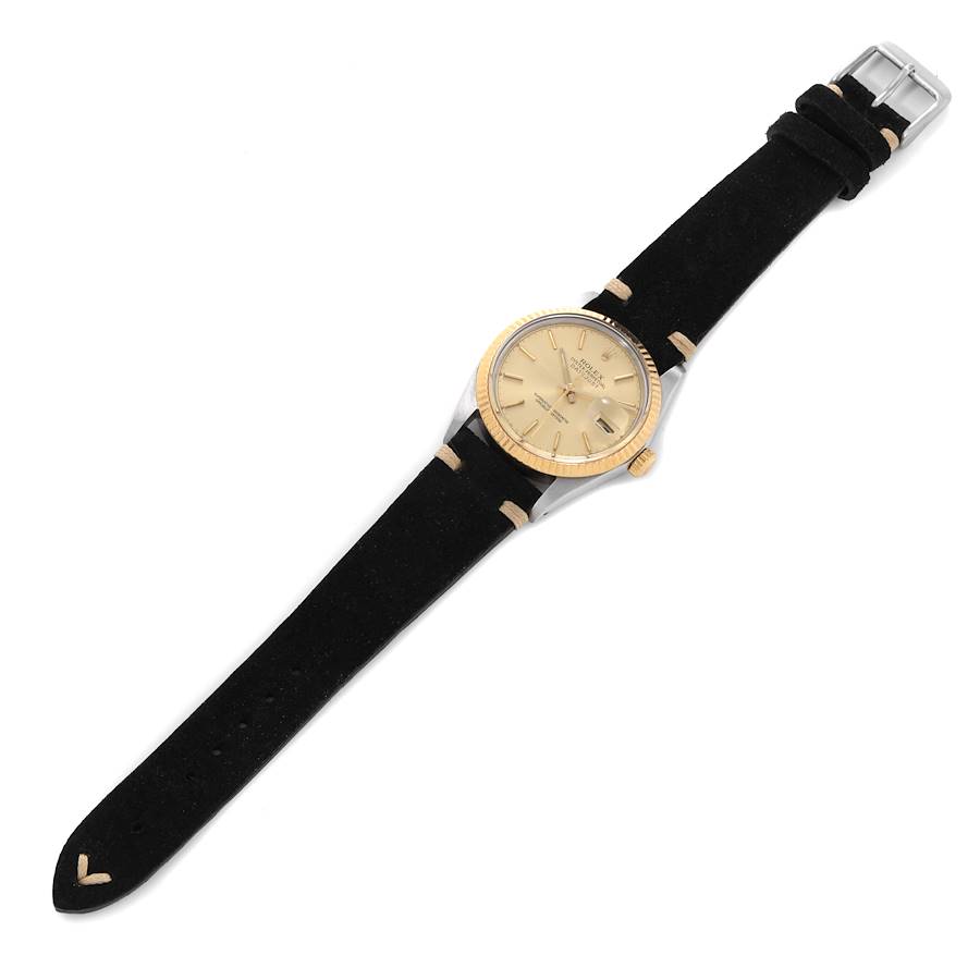 Rolex Datejust Steel Yellow Gold Champagne Dial Vintage Mens Watch 16013