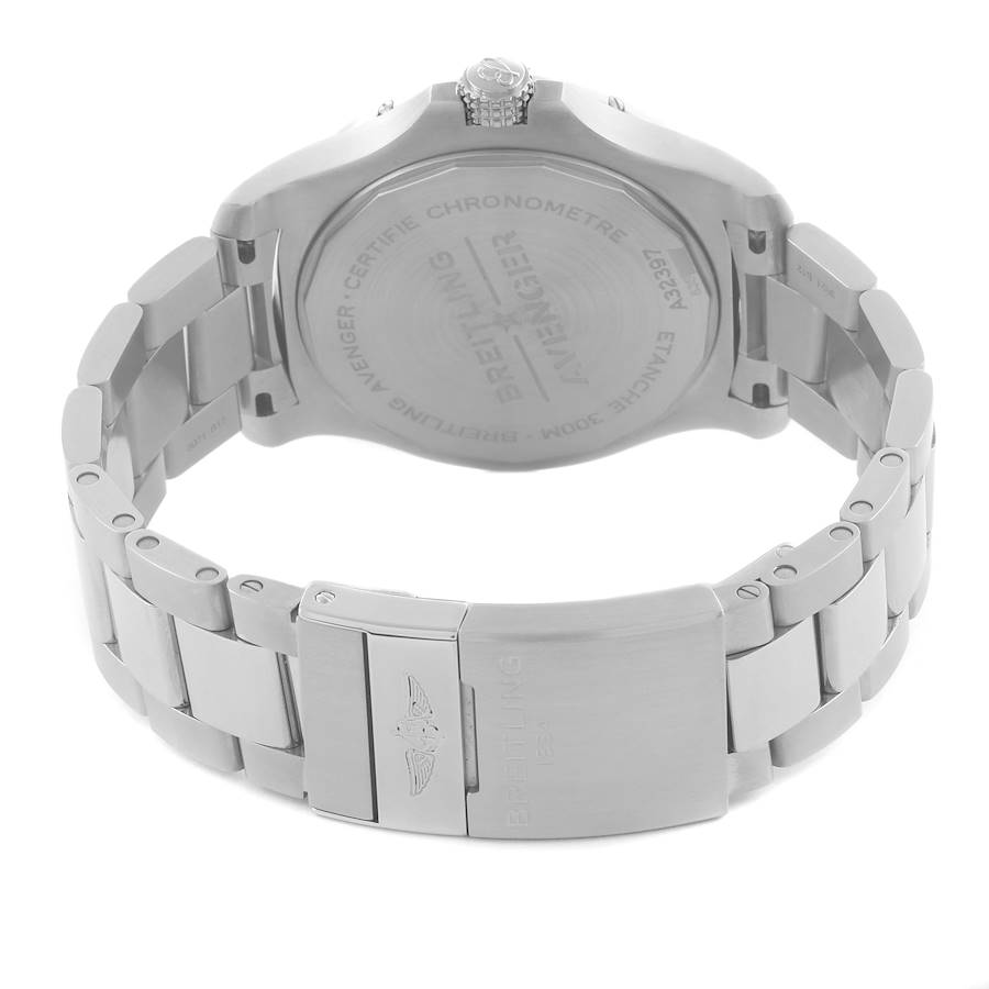 Breitling Avenger GMT White Dial Steel Mens Watch A32397