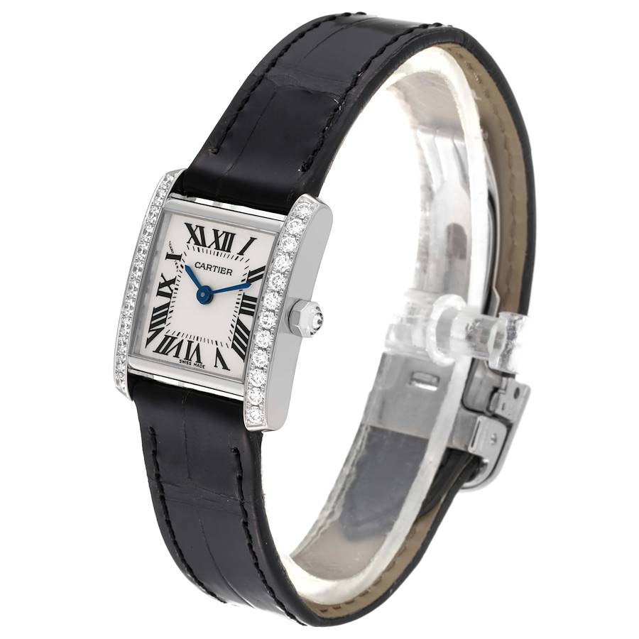 Cartier Tank Francaise White Gold Diamond Ladies Watch WE100251