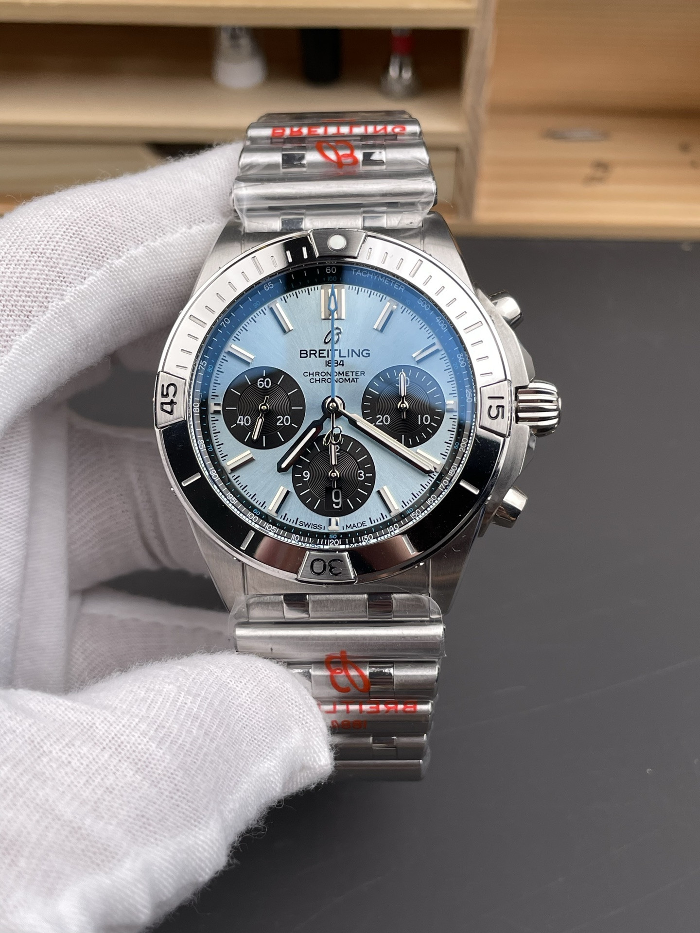 Chronomat B01 Ice Blue Dial