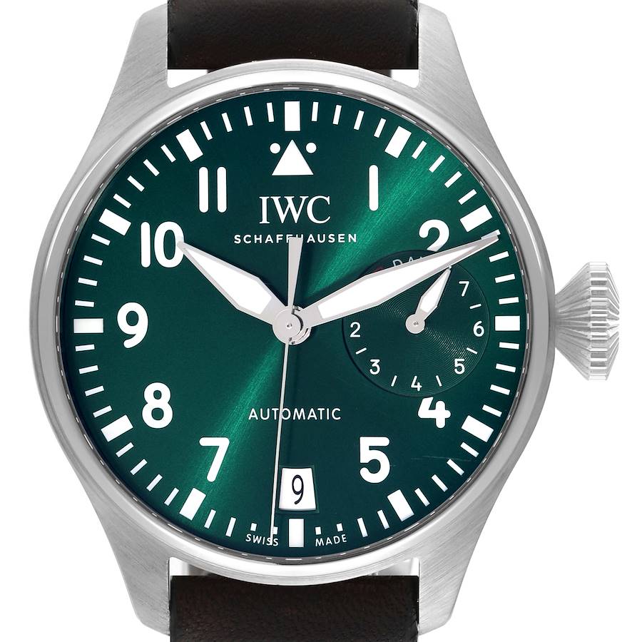 IWC Big Pilots 46mm Green Dial Automatic Steel Mens Watch IW501015