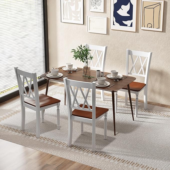 Wooden Dining Chairs Set of 2