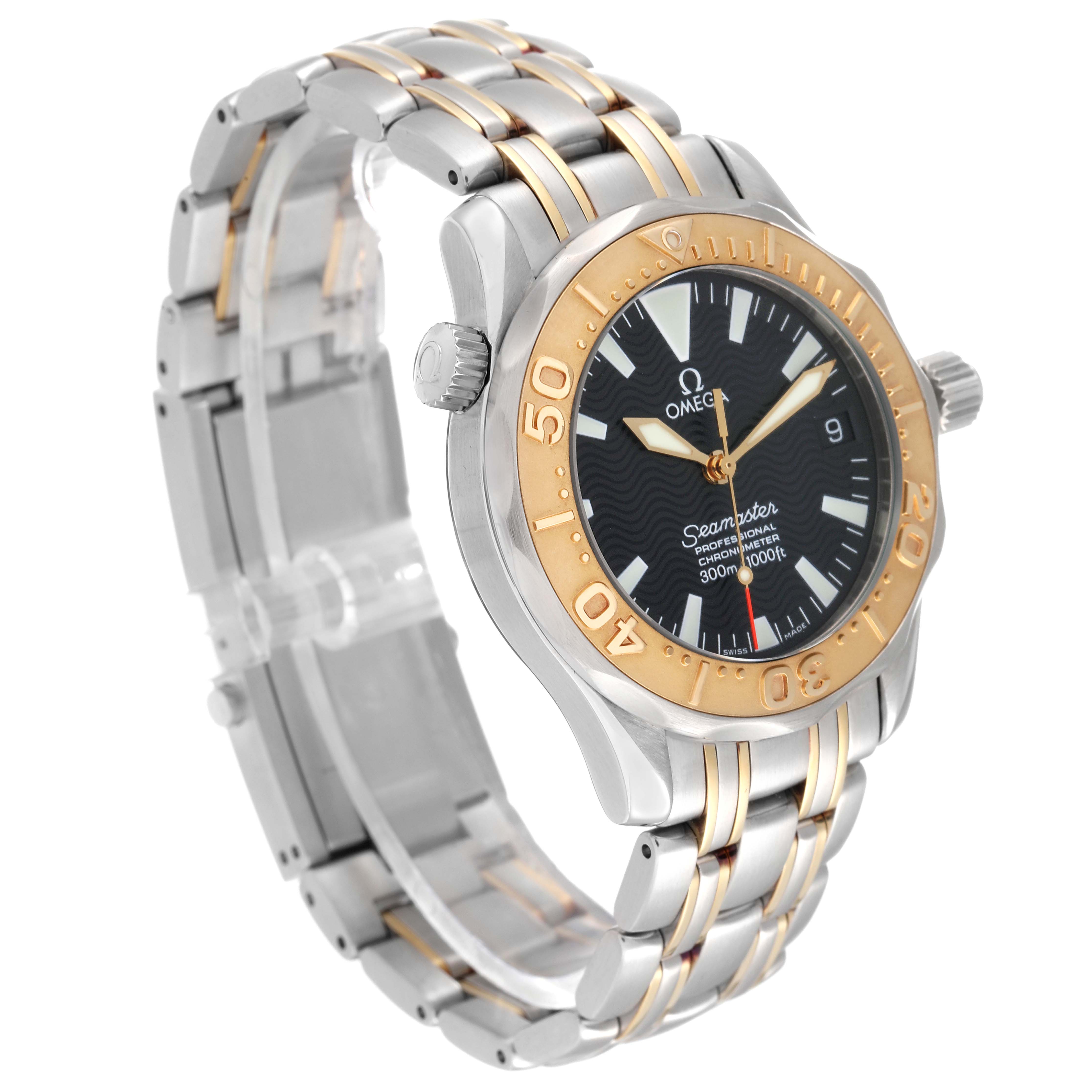 Omega Seamaster Yellow Gold Steel Mens Watch 36.25 MM 2453.50.00