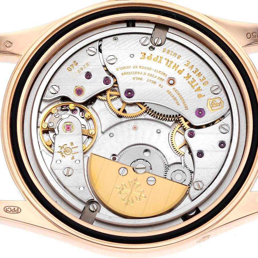 Patek Philippe Calatrava Rose Gold Brown Dial Mens Watch 6000R Papers