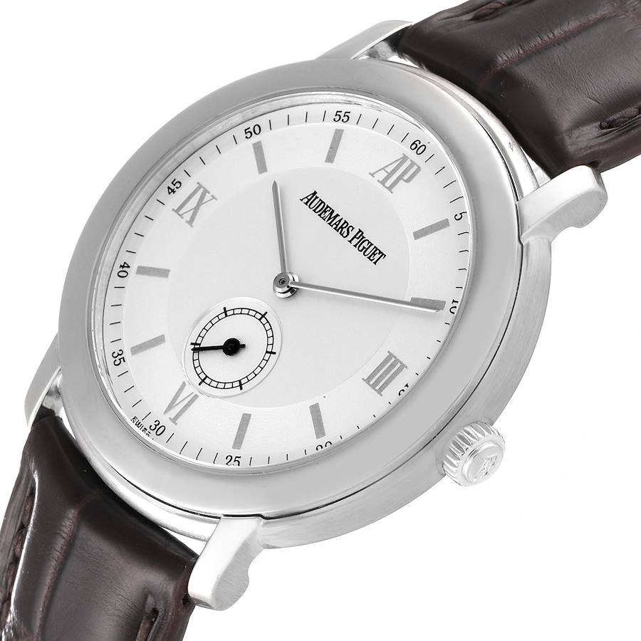 Audemars Piguet Jules 18k White Gold Silver Dial Mens Watch 15056BC