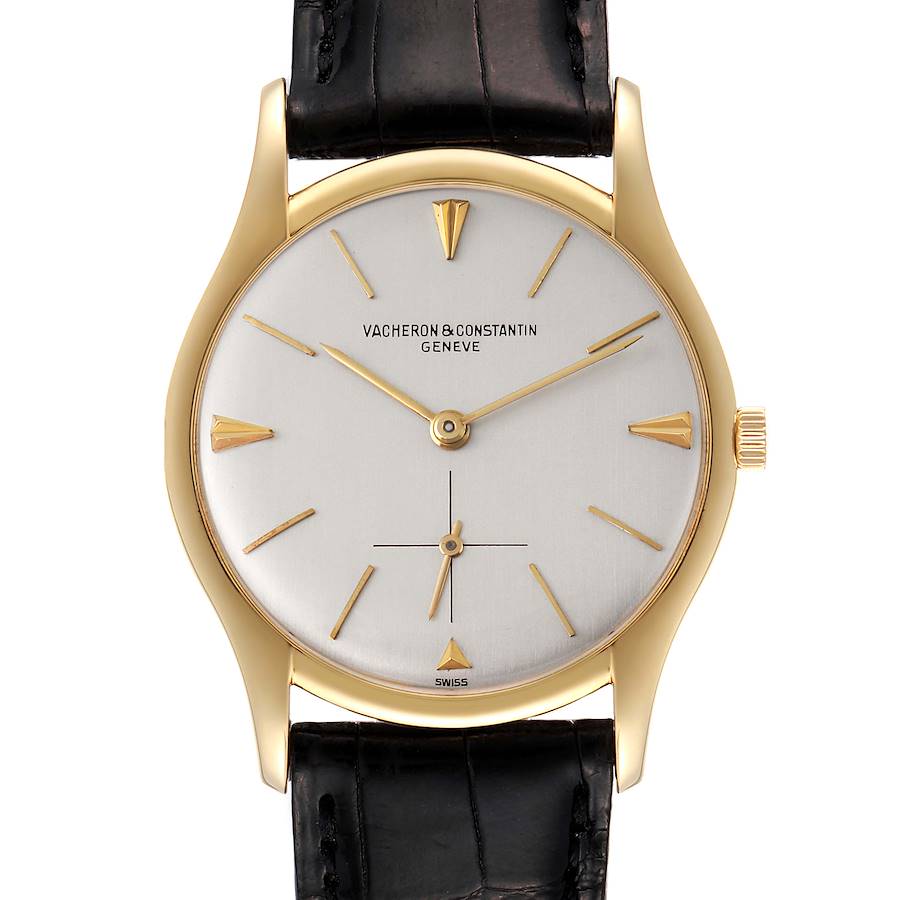 Vacheron Constantin Yellow Gold Silver Dial Vintage Mens Watch 6185