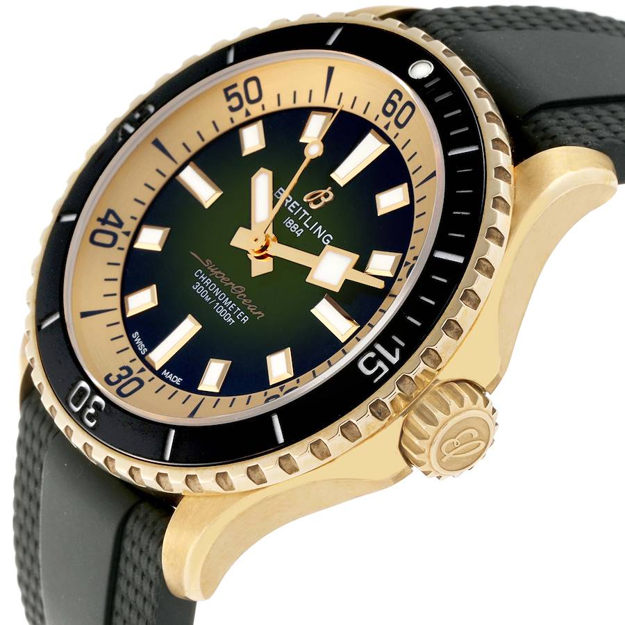 Breitling Superocean 42 Green Dial Bronze Mens Watch N17375