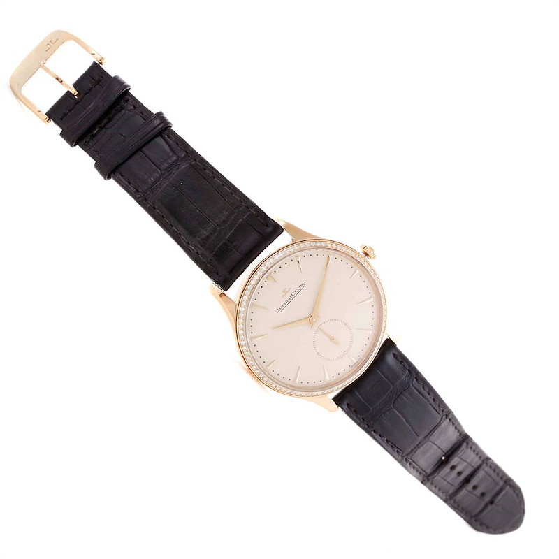Jaeger LeCoultre Master Grande Ultra Thin 40mm Rose Gold Diamond Mens Watch Q1352502