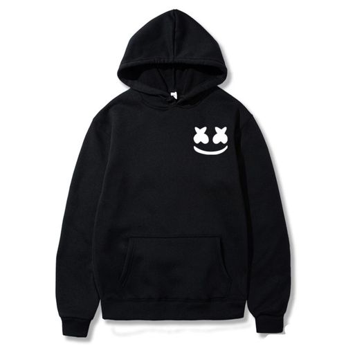 Jones Wears Marshmello Printed Hoodie Black