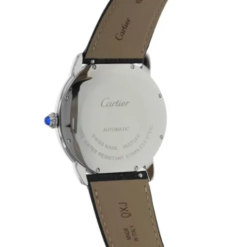 Cartier Ronde de Cartier Men Automatic Silver Leather Watch WSRN0022