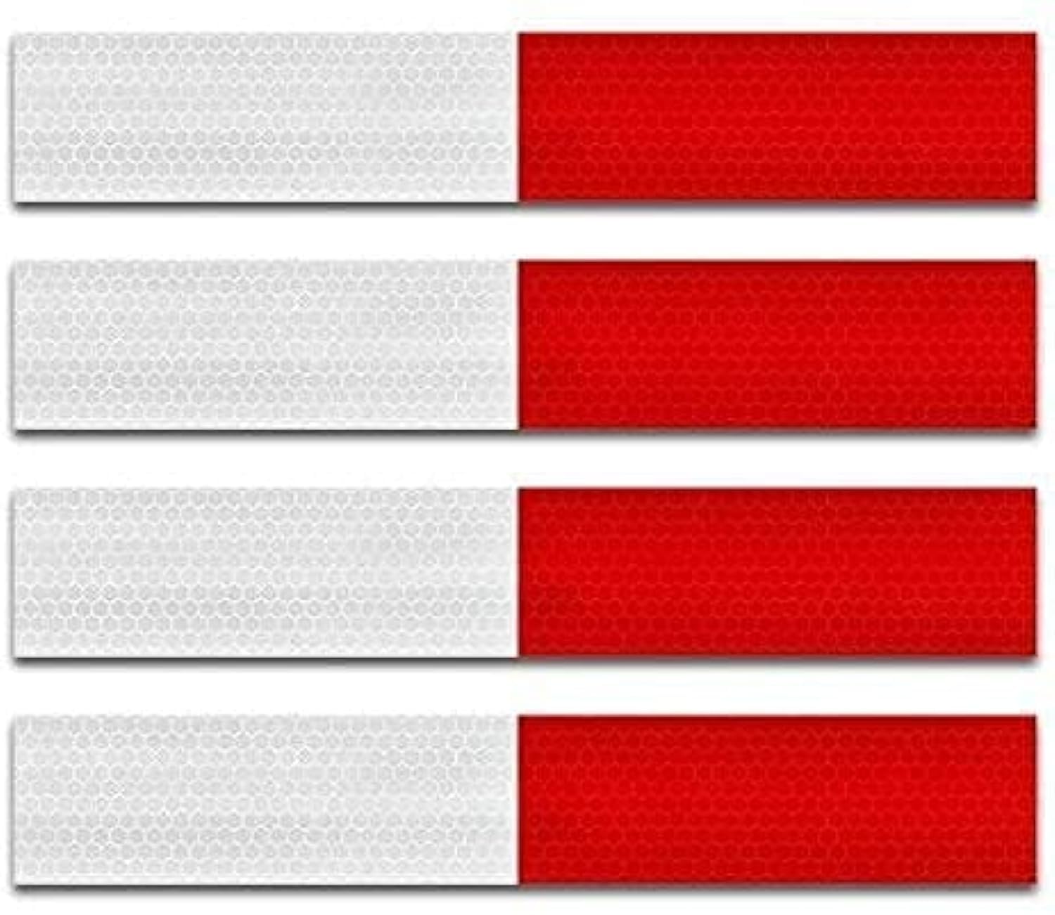 Reflective Tape for Trailers, 2′′x12”, 20pack Waterproof Self Adhesive Auto Truck Safety Reflector Strips Hazard Caution Warning Sticker for Road Signs, Trucks, RVs, Cars – 20 pack