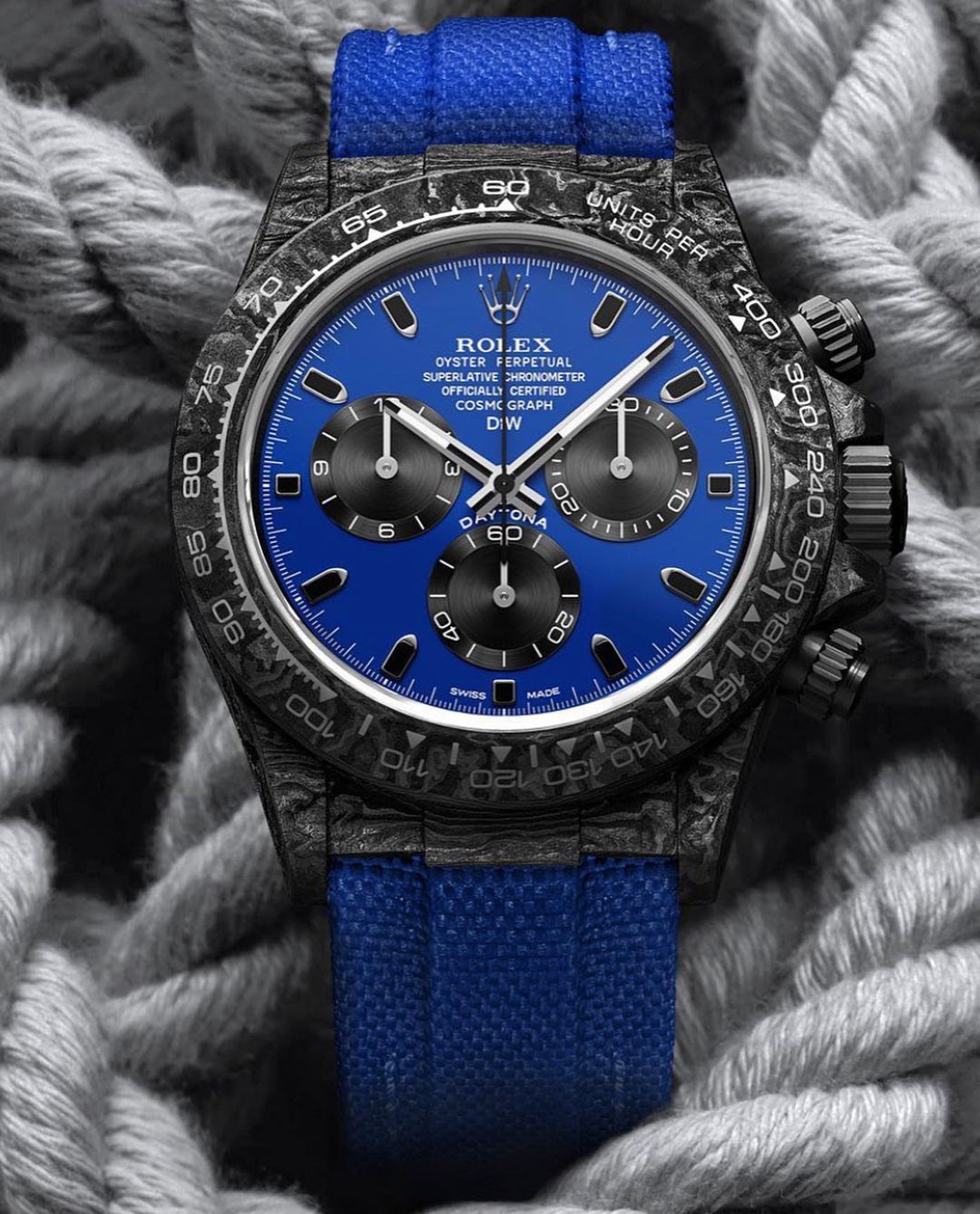 DiW Rolex Daytona Carbon "MIAMI BLUE"