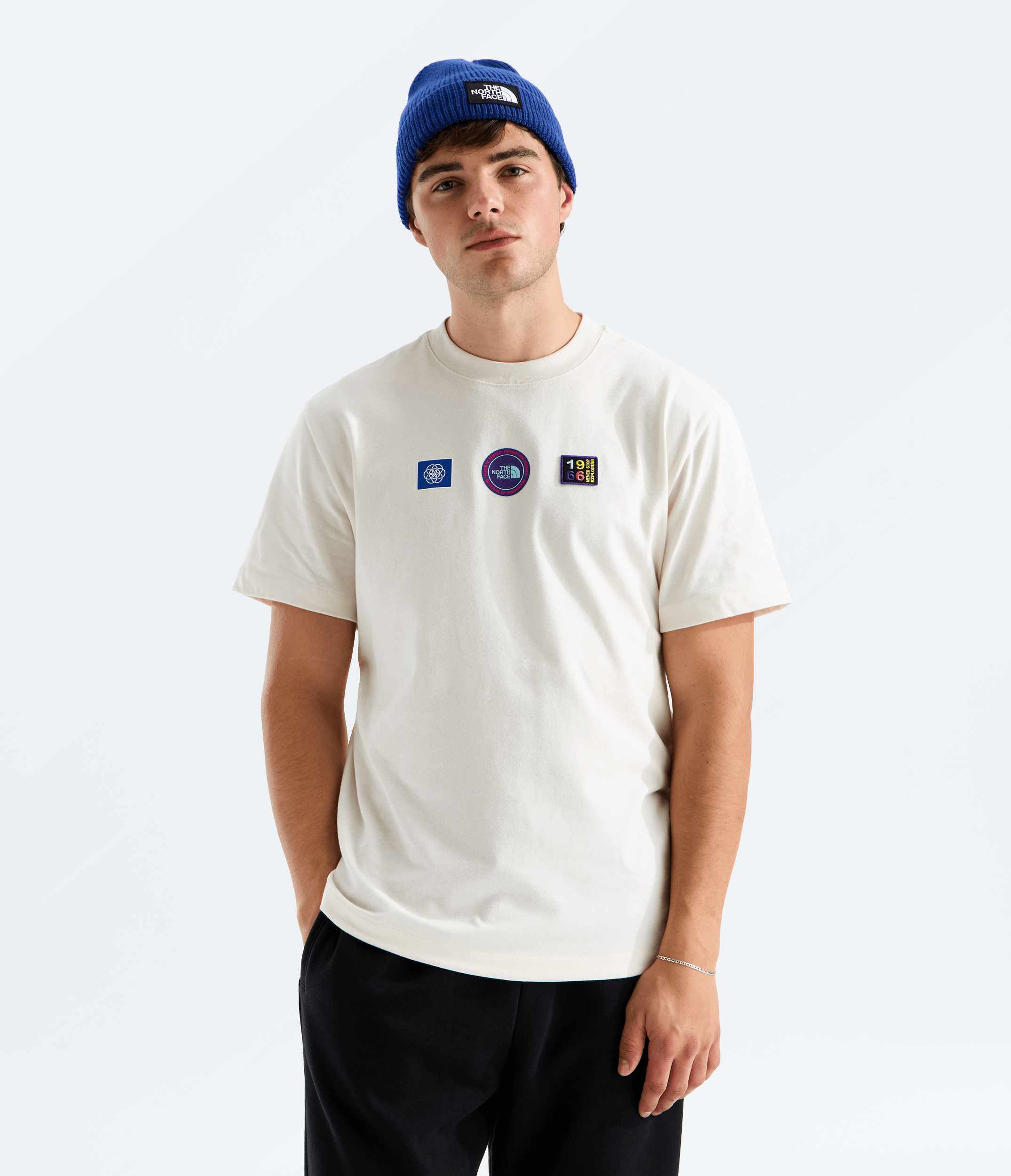 Unisex Explorer Badges Relaxed Short-Sleeve Tee—Graphic
