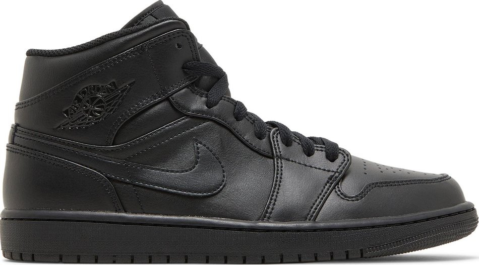 Air Jordan 1 Mid Triple Black 2022 554724-093