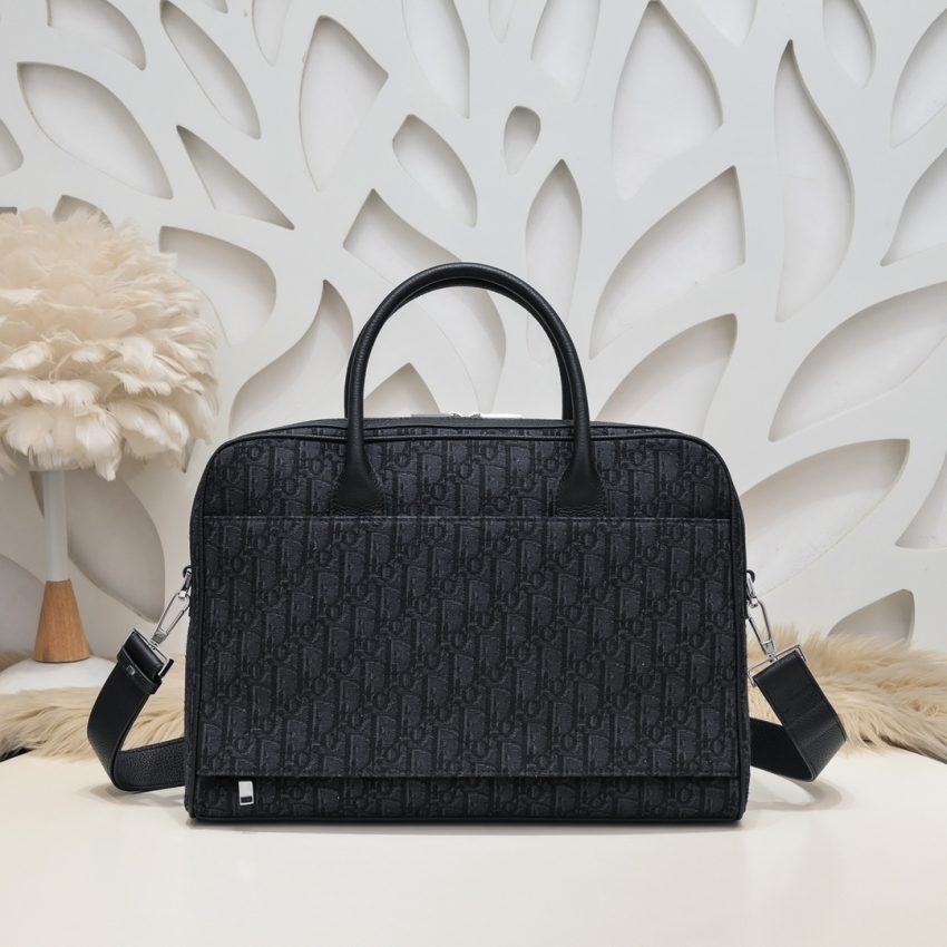 Replica Dior Oblique Briefcase Black