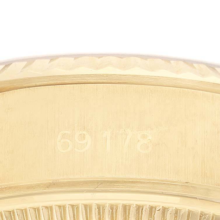 Rolex President Datejust 26 Yellow Gold White Dial Ladies Watch 69178