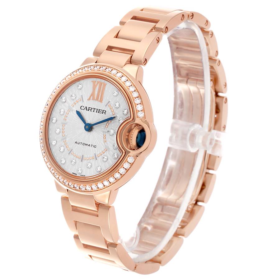 Cartier Ballon Bleu Rose Gold Diamond Ladies Watch WJBB0082