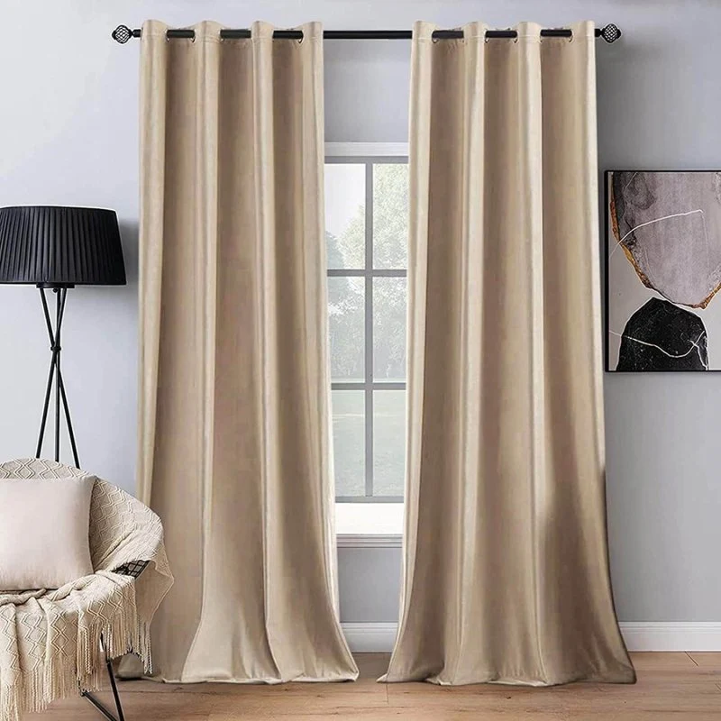 Custom Velvet Luxury Blackout Curtains  (2 Panels) - Grommet