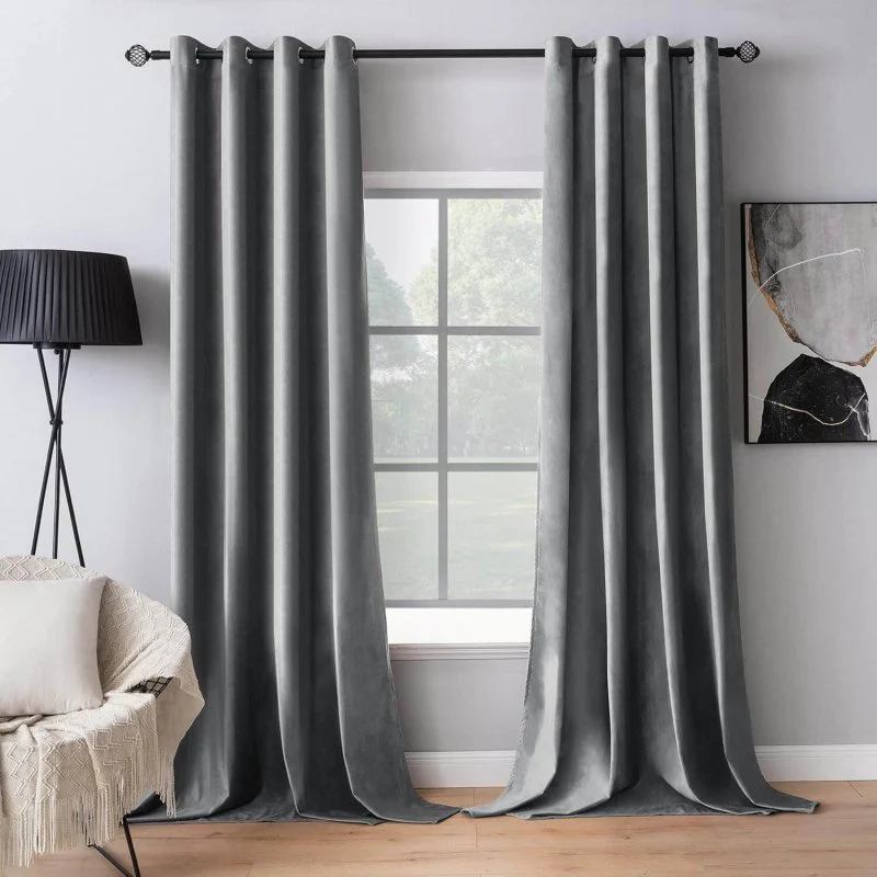 Custom Velvet Luxury Blackout Curtains  (2 Panels) - Grommet