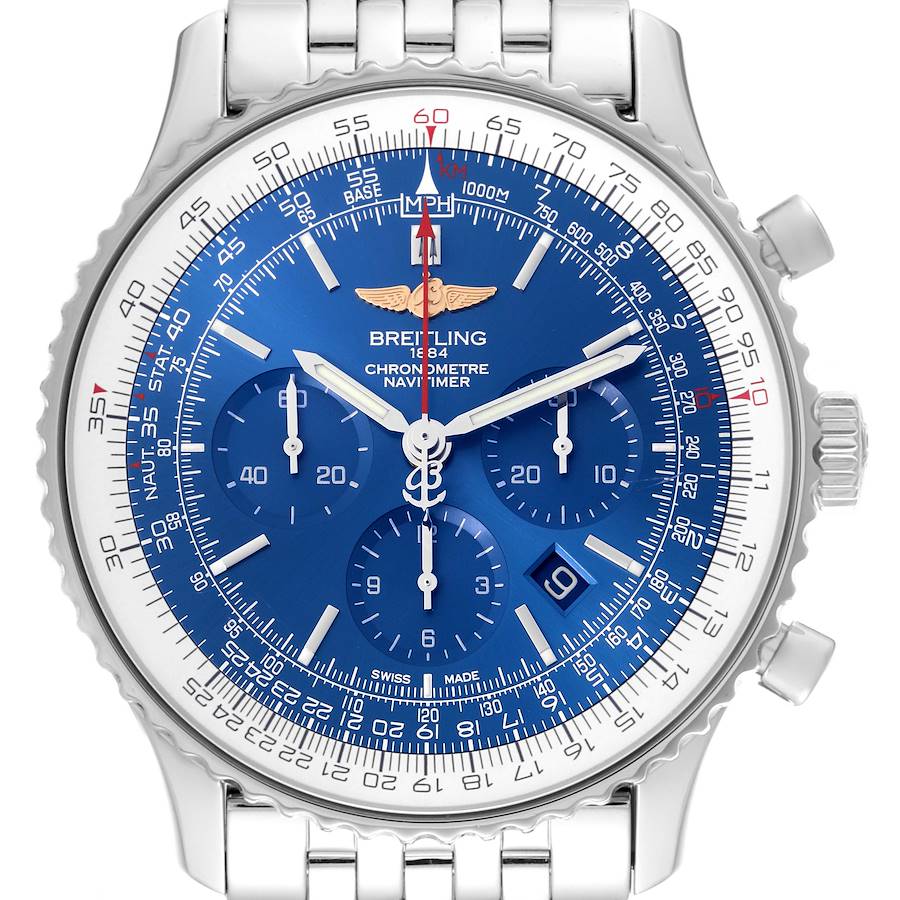 Breitling Navitimer 01 46mm Aurora Blue Dial Mens Watch AB0127