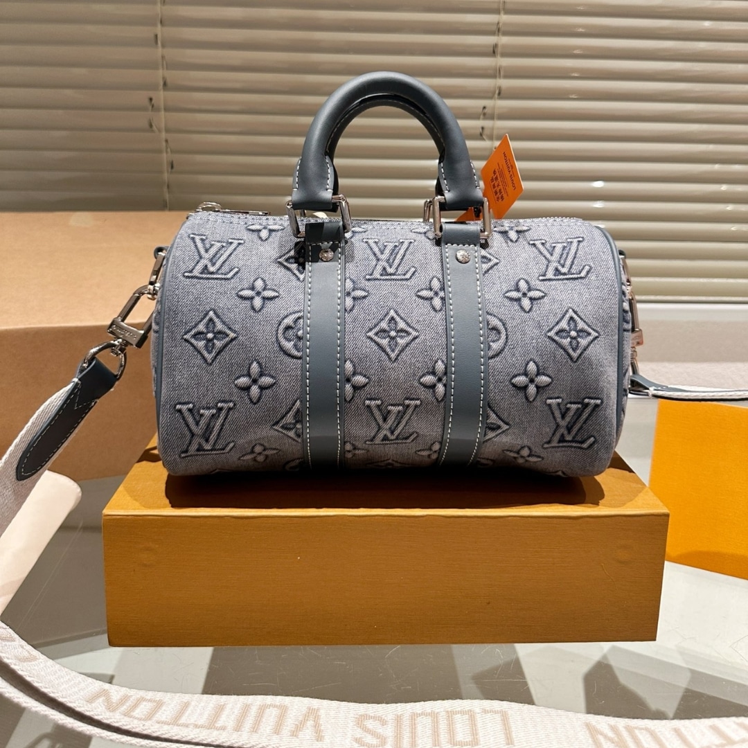 Louis Vuitton Keepall Bandoulière 25 Monogram Canvas Washed Denim 24Cm M22762