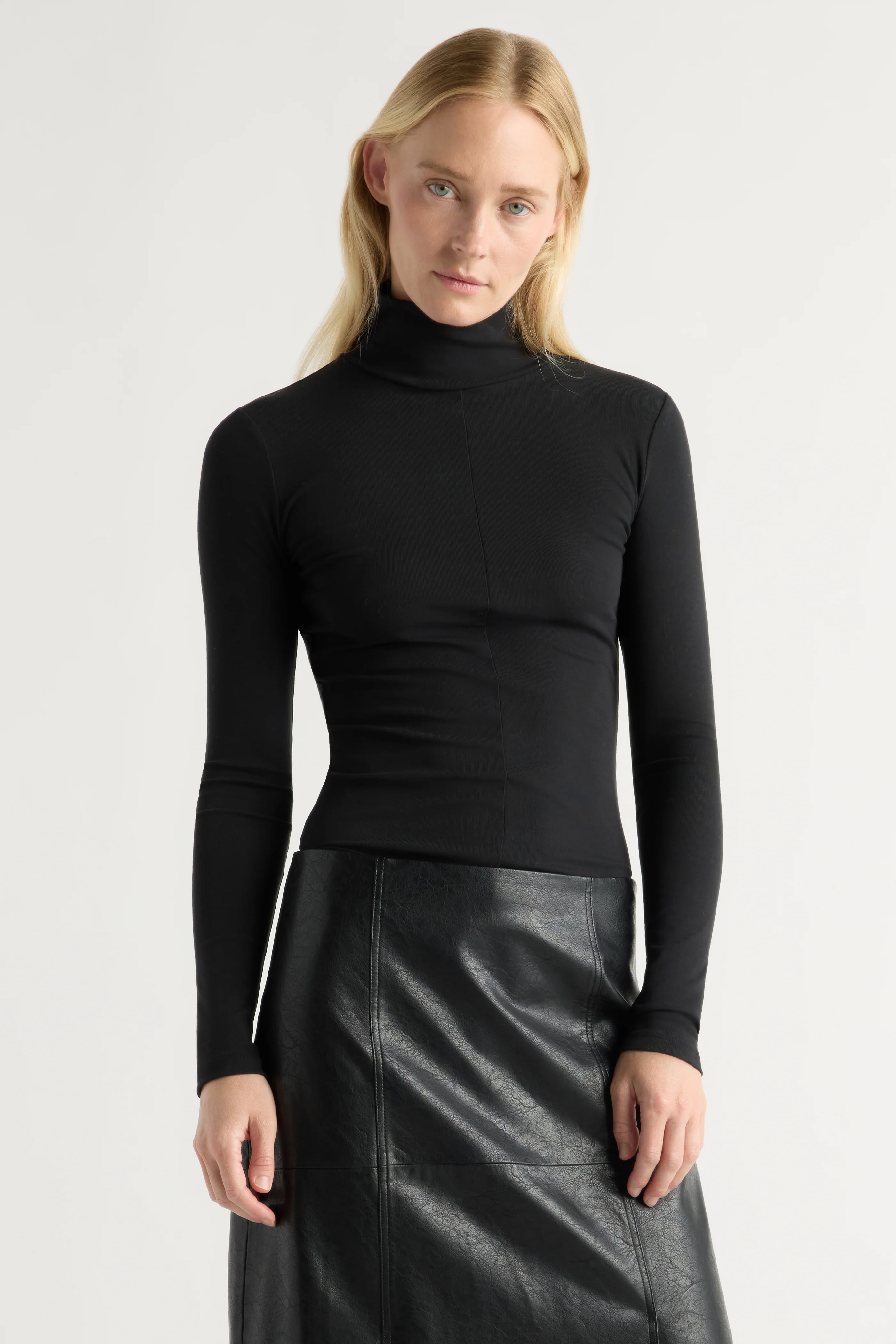 Michi Seam-Detail Turtleneck Tee