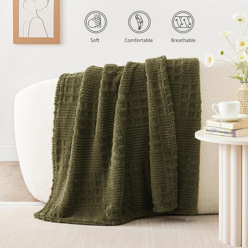 VELVETIER Fleece Throw Blanket for Couch or Bed