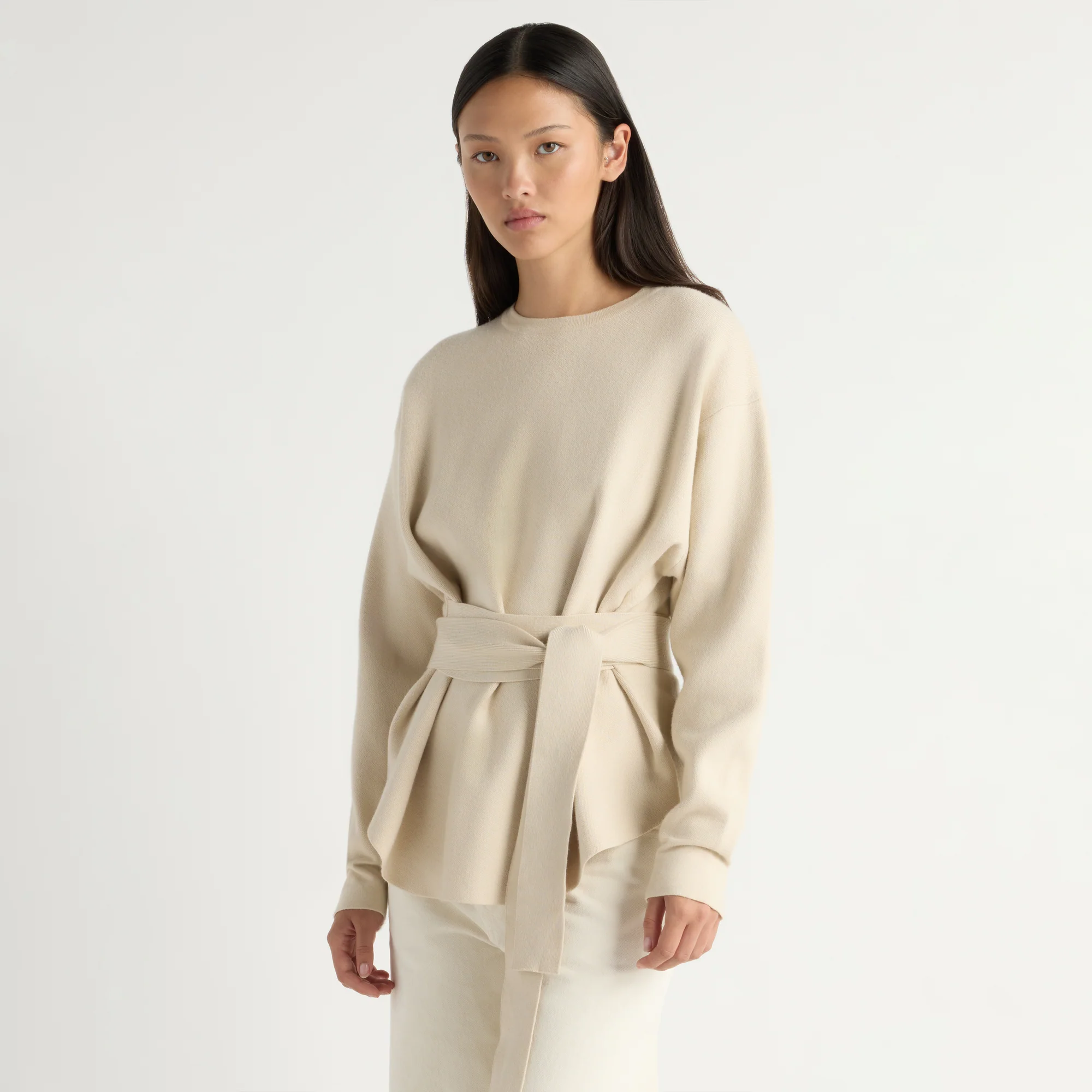 Nara Tie-Front Knit Sweater
