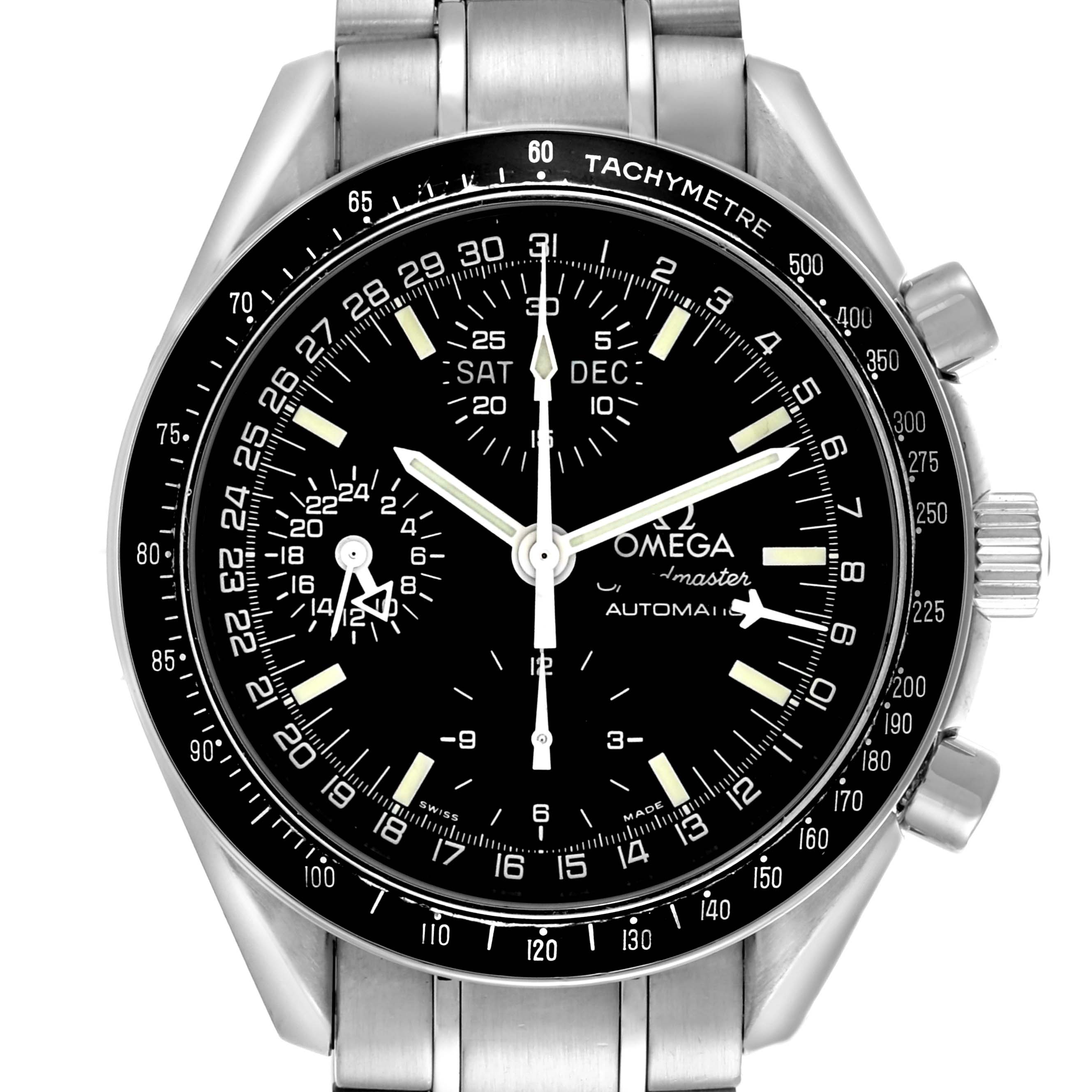 Omega Speedmaster Day-Date Black Dial Steel Mens Watch 39.0 MM 3520.50.00