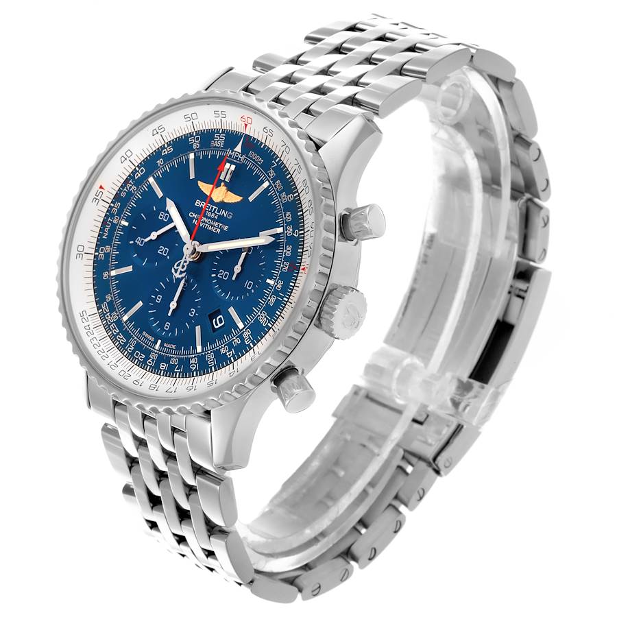 Breitling Navitimer 01 46mm Aurora Blue Dial Mens Watch AB0127