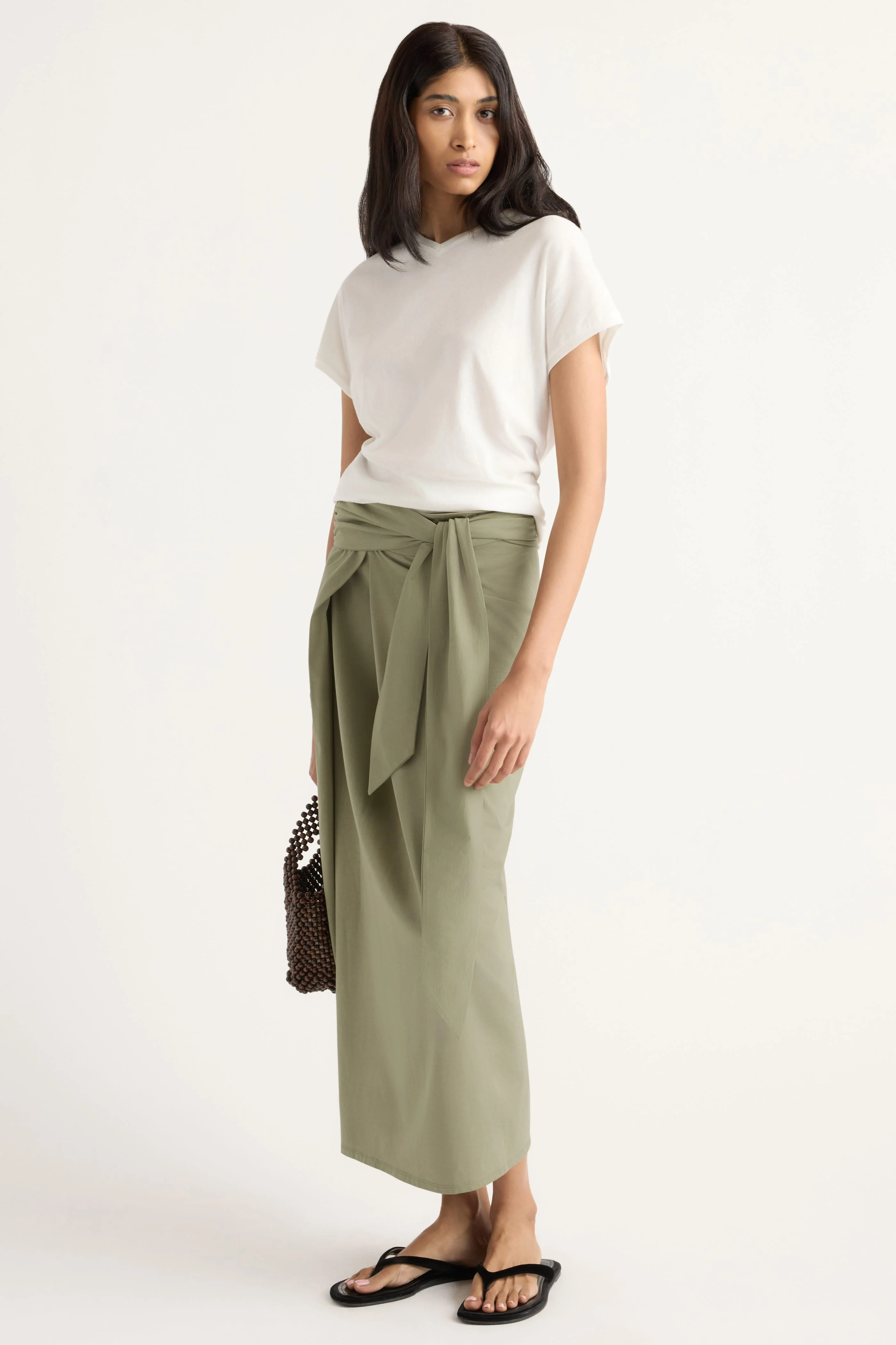 Elke Tie-Waist Maxi Skirt