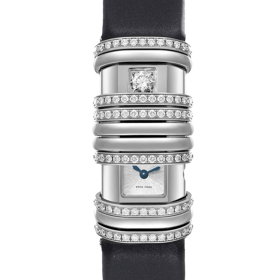 Cartier Declaration White Gold Titanium Diamond Ladies Watch WT000450