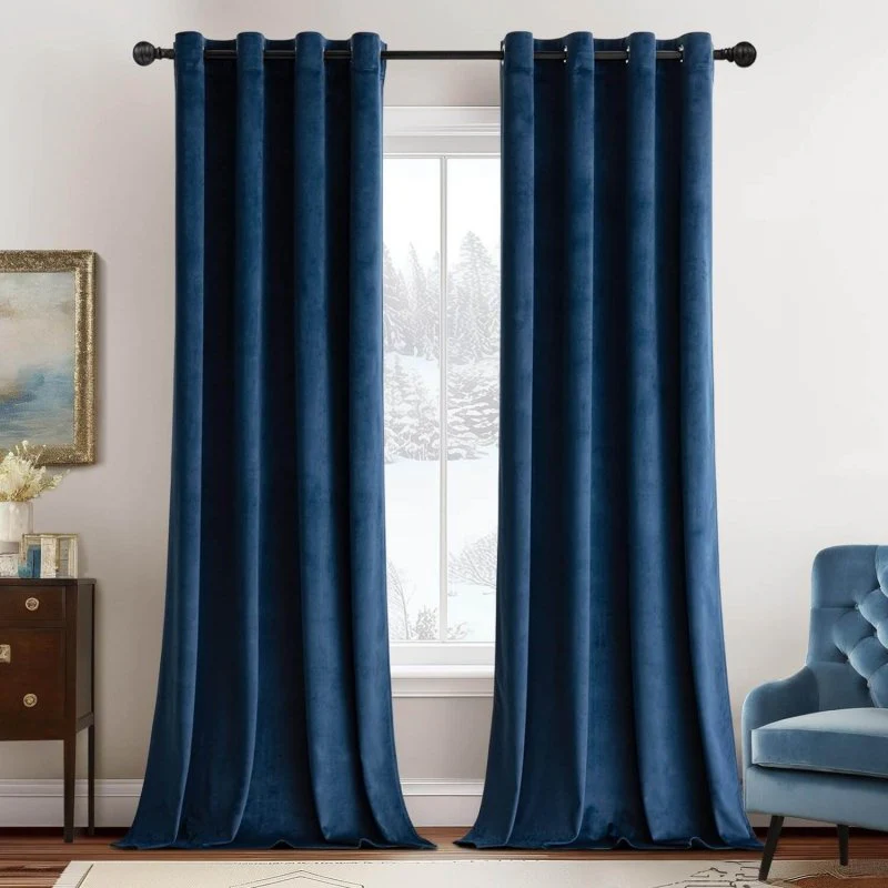 Custom Velvet Luxury Blackout Curtains  (2 Panels) - Grommet