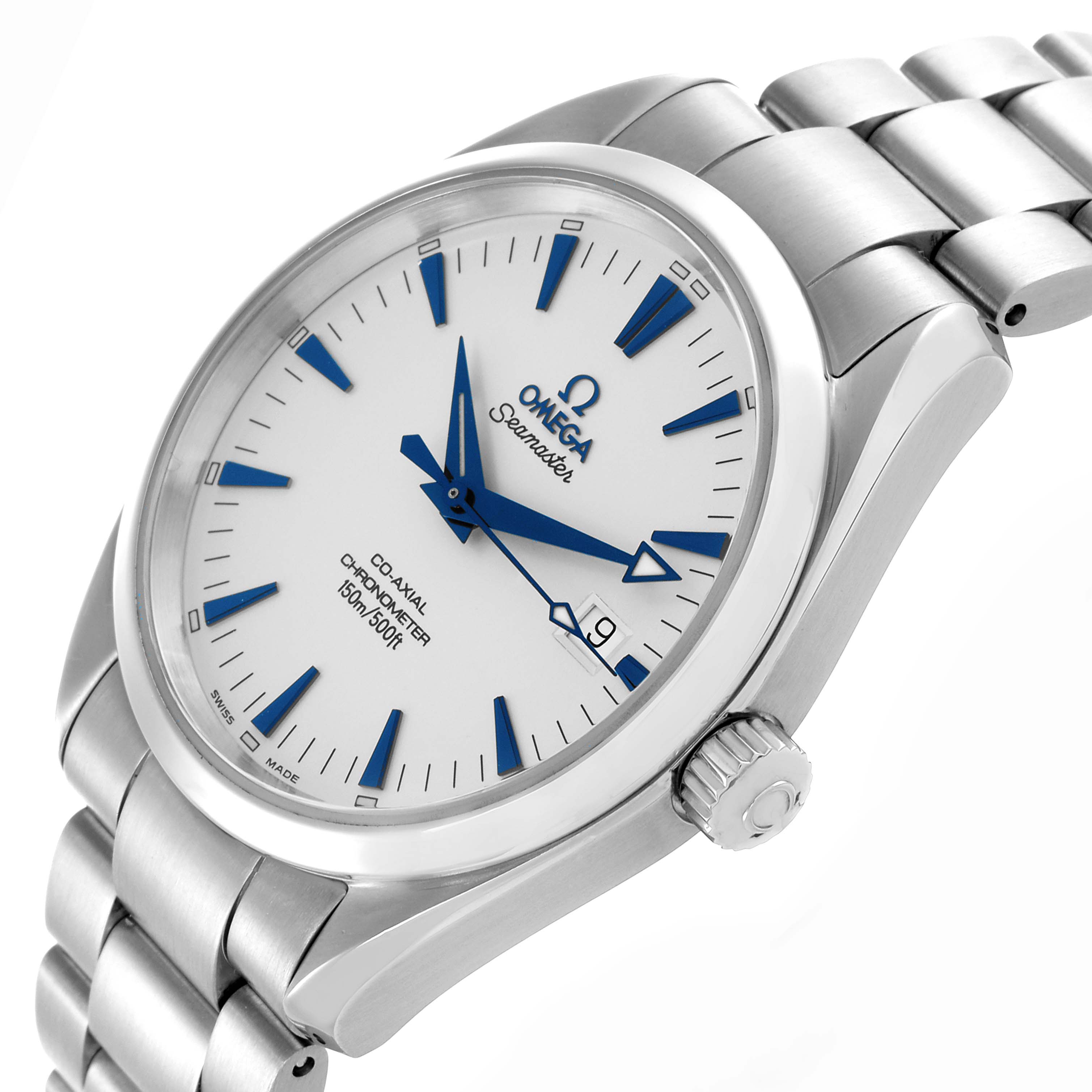 Omega Seamaster Aqua Terra Blue Hands Steel Mens Watch 39.2 MM 2503.33.00