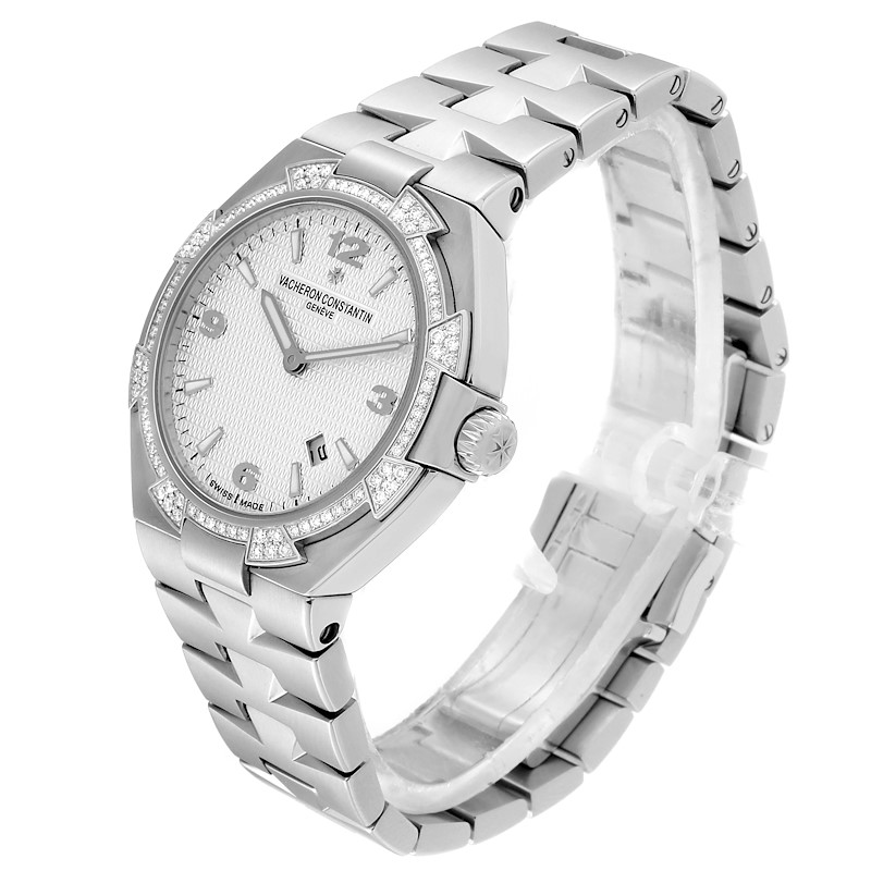 Vacheron Constantin Overseas 34 Steel Diamond Ladies Watch 25750