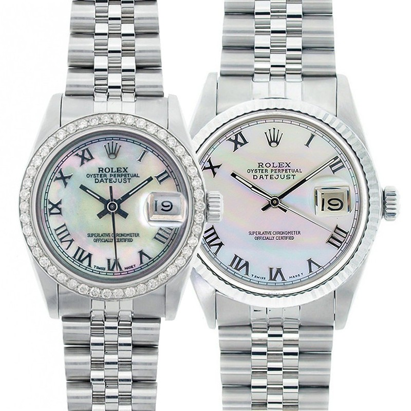Rolex Datejust Watches His & Hers Stainless Steel Mother Of Pearl 90'S Models(HH03)