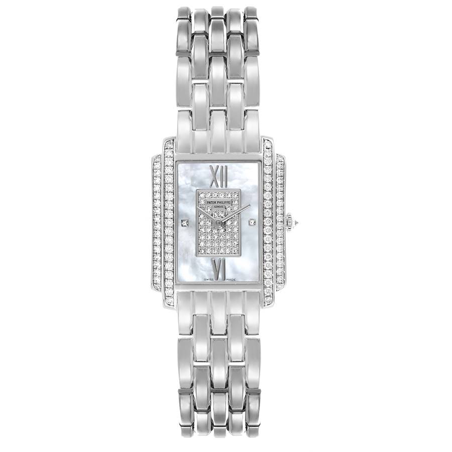 Patek Philippe Gondolo White Gold Mother Of Pearl Dial Diamond Ladies Watch 4825G