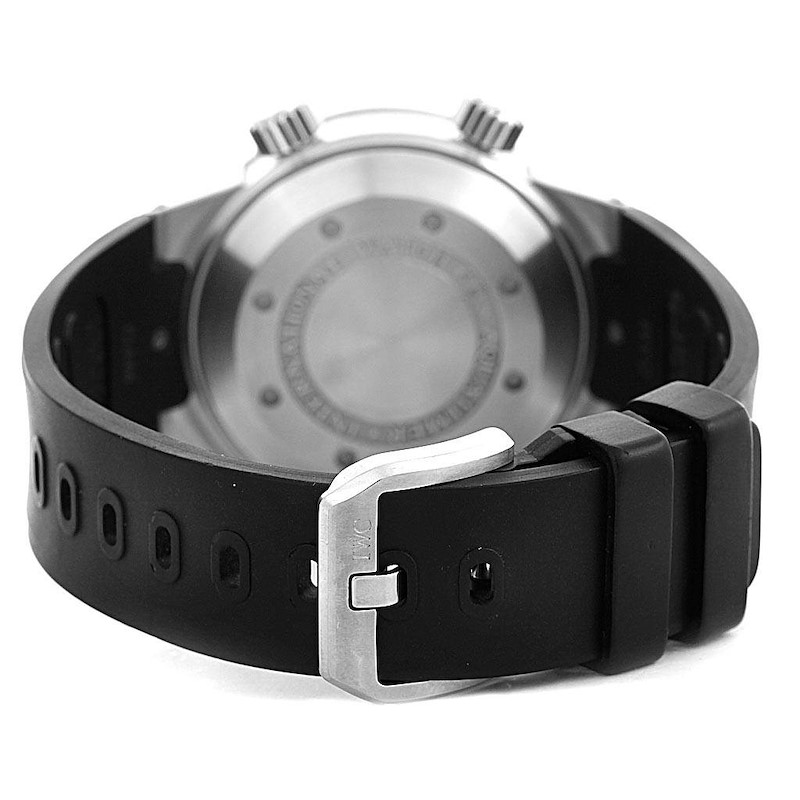 IWC Aquatimer Black Dial Rubber Strap Mens Watch IW354807