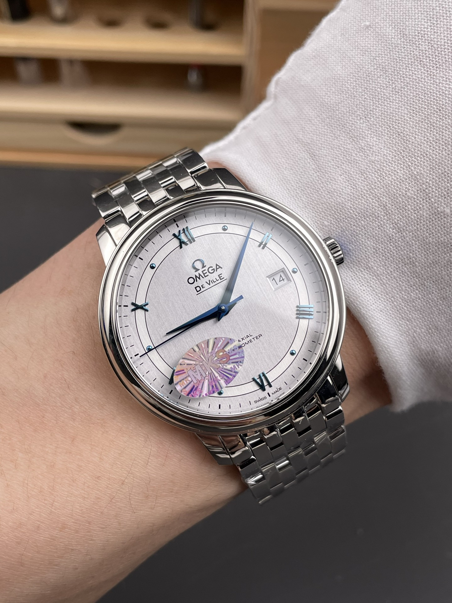 Rail Dial De Ville, Grey Dial with Blue Hands
