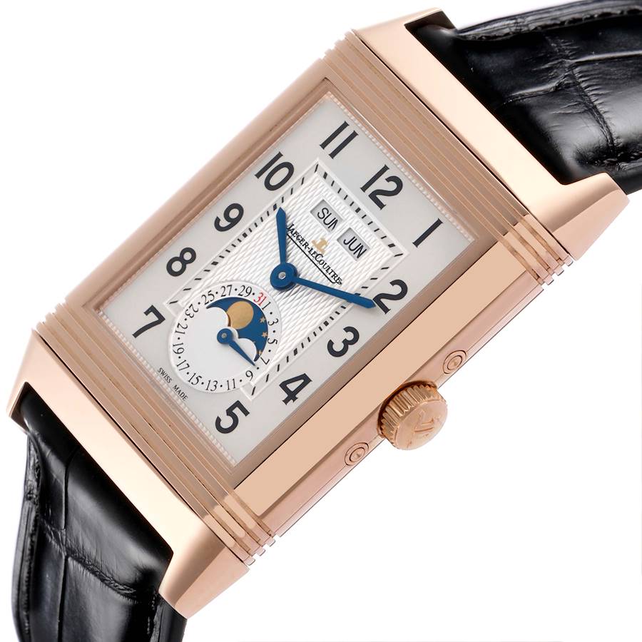Jaeger LeCoultre Grande Reverso Calendar Rose Gold Mens Watch Q3752520