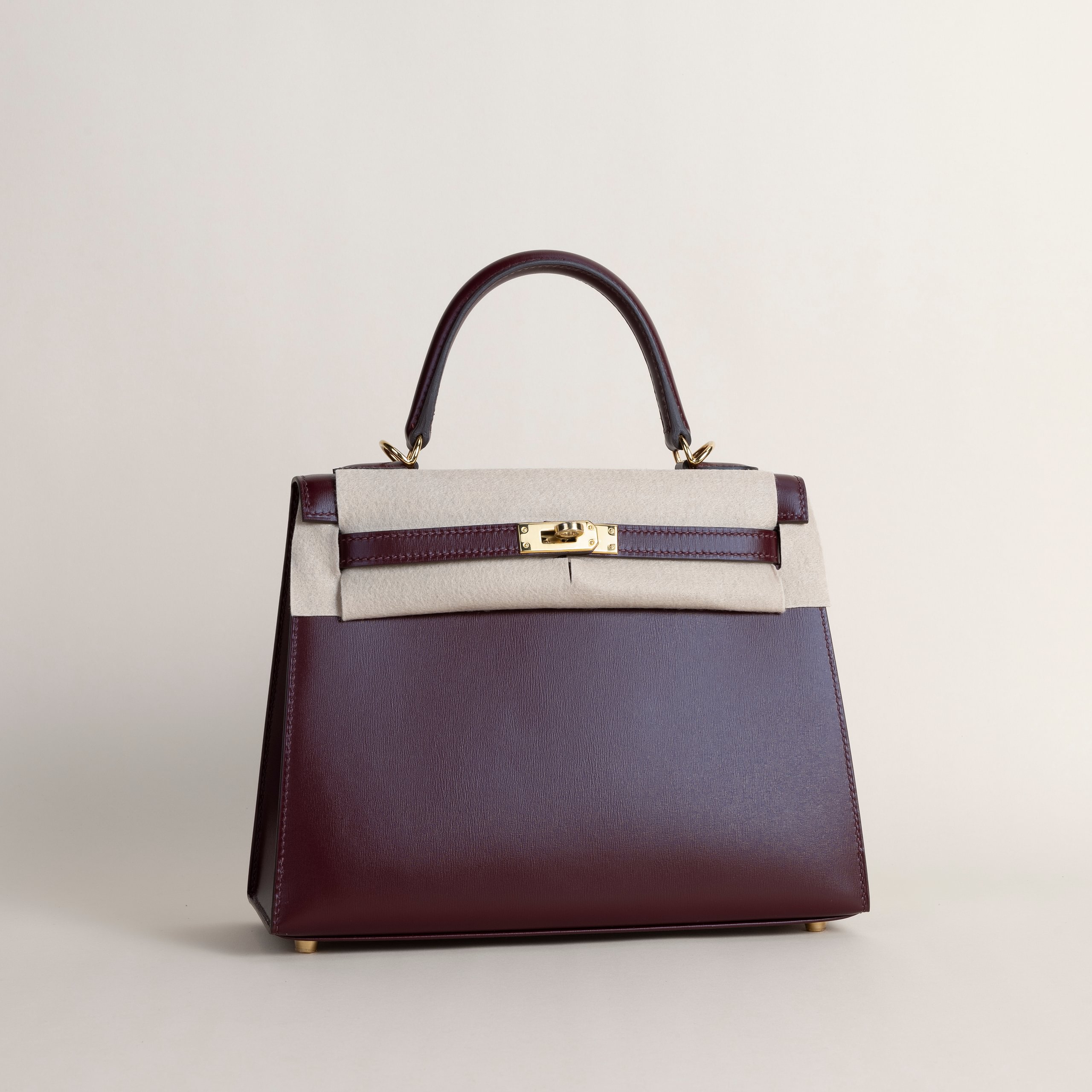 Kelly 25 box bordeaux GHW