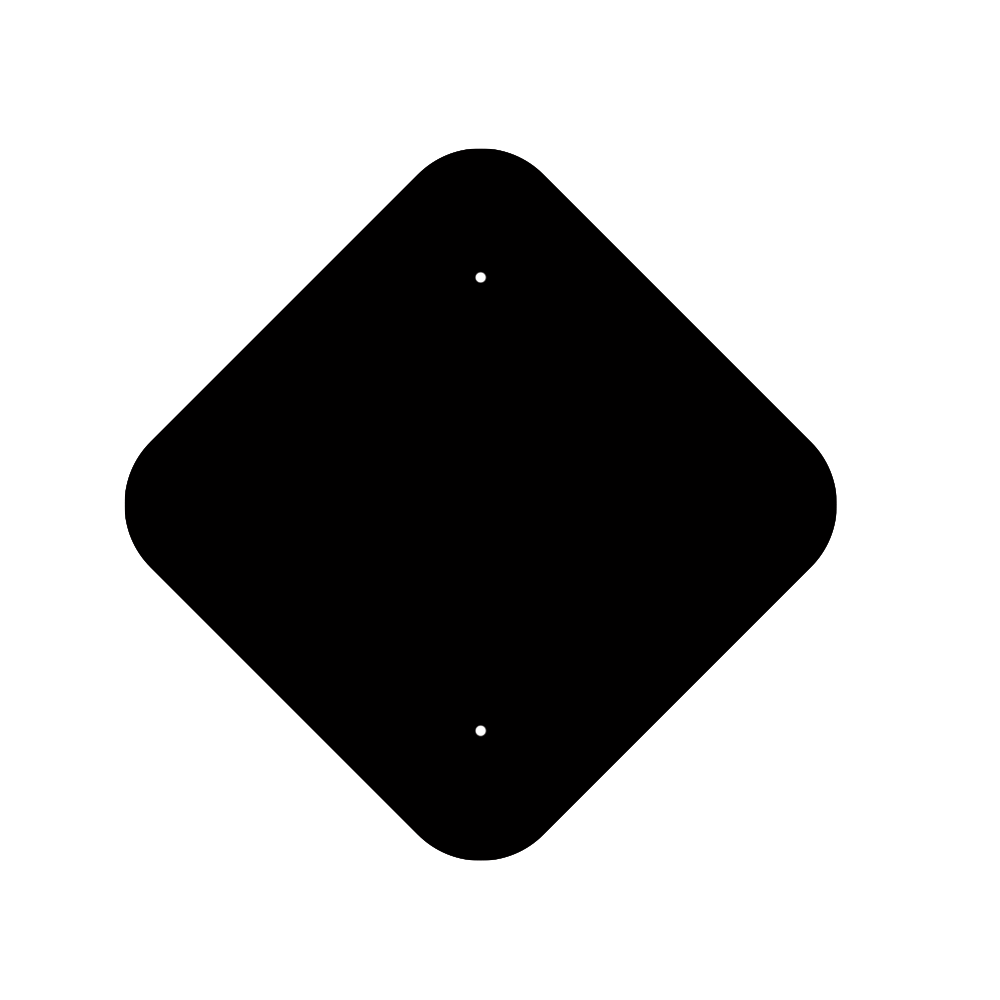 Diamond Faux Halo Traffic Sign Frame