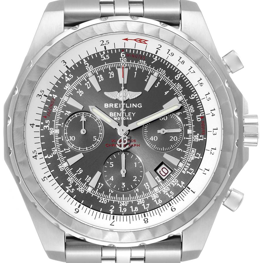 Breitling Bentley Motors T Slate Dial Chronograph Steel Mens Watch A25363