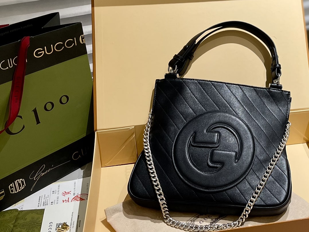Gucci Blondie Small Tote Bag Black 30Cm‎ 751518 1Aaow 9022
