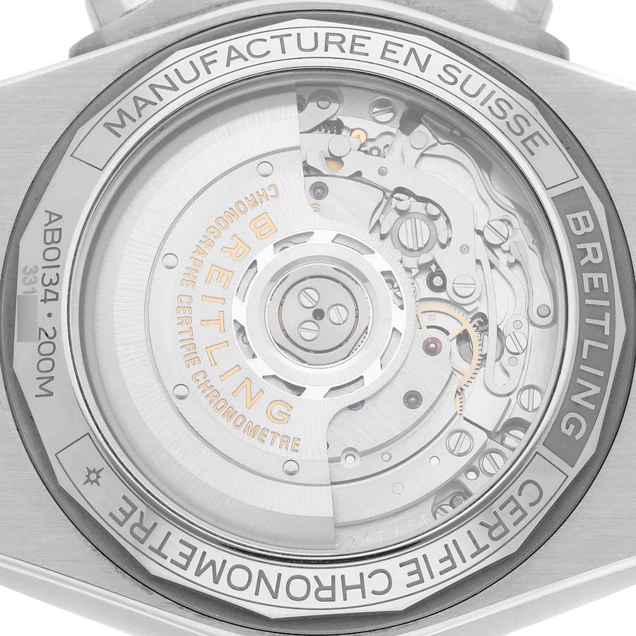 Breitling Chronomat B01 Black Dial Steel Mens Watch AB0134