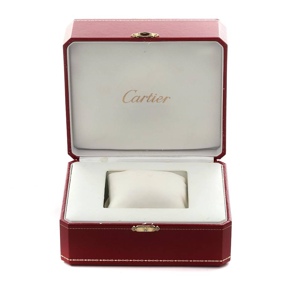 Cartier Tank Louis Large White Gold Brown Strap Mens Watch W1540956
