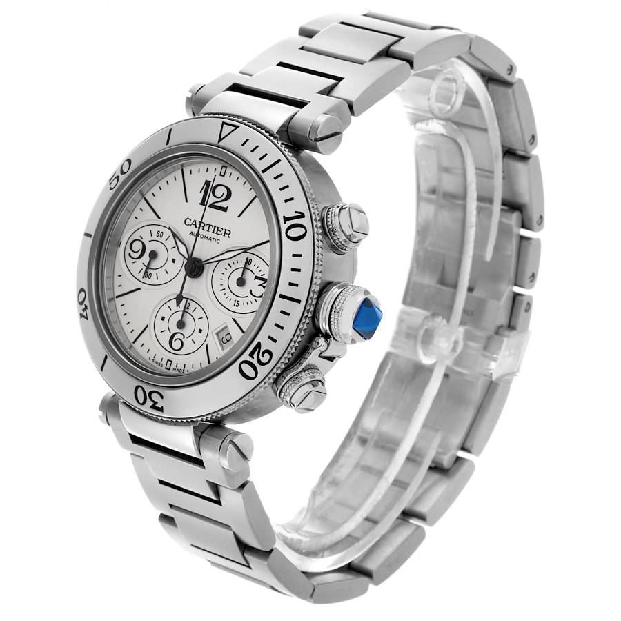 Cartier Pasha Seatimer Chronograph Steel Mens Watch W31089M7