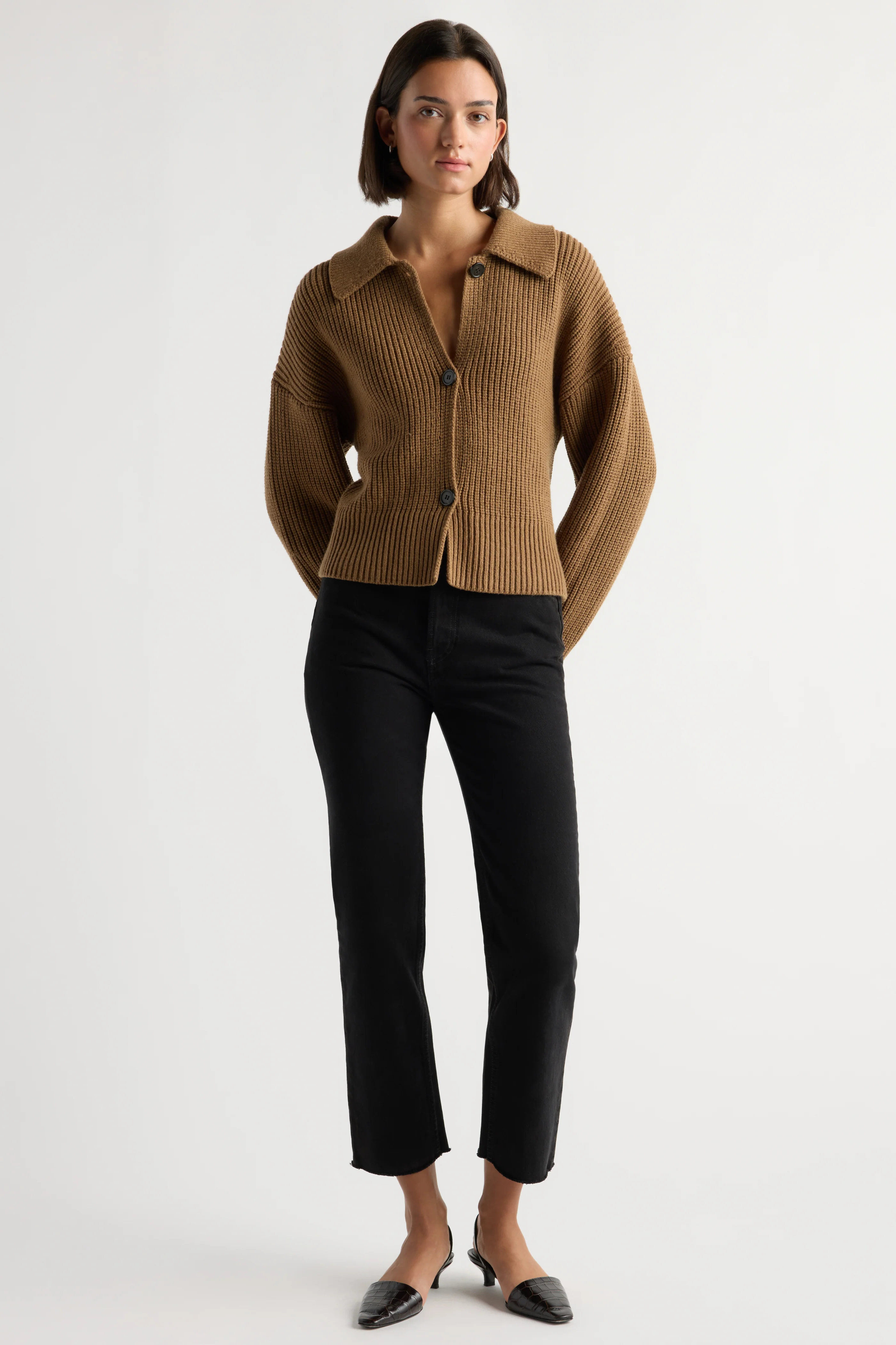 Rory Collared Button Cardigan