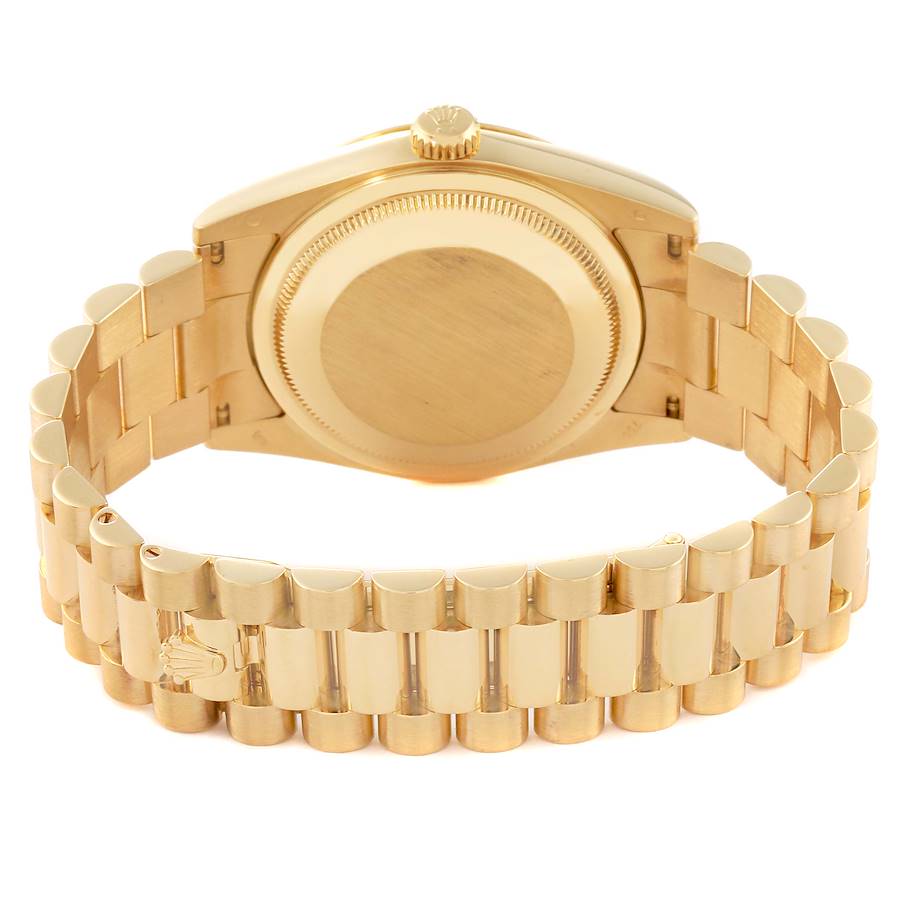 Rolex Day Date President Yellow Gold Myriad Diamond Dial Mens Watch 118238