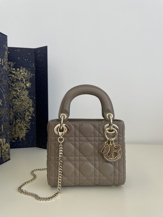 Lady Dior Mini Dark Beige